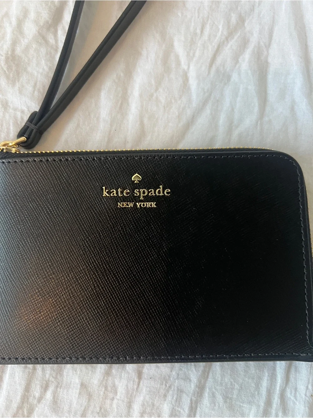 kate spade Black Leather Wristlet Wallet